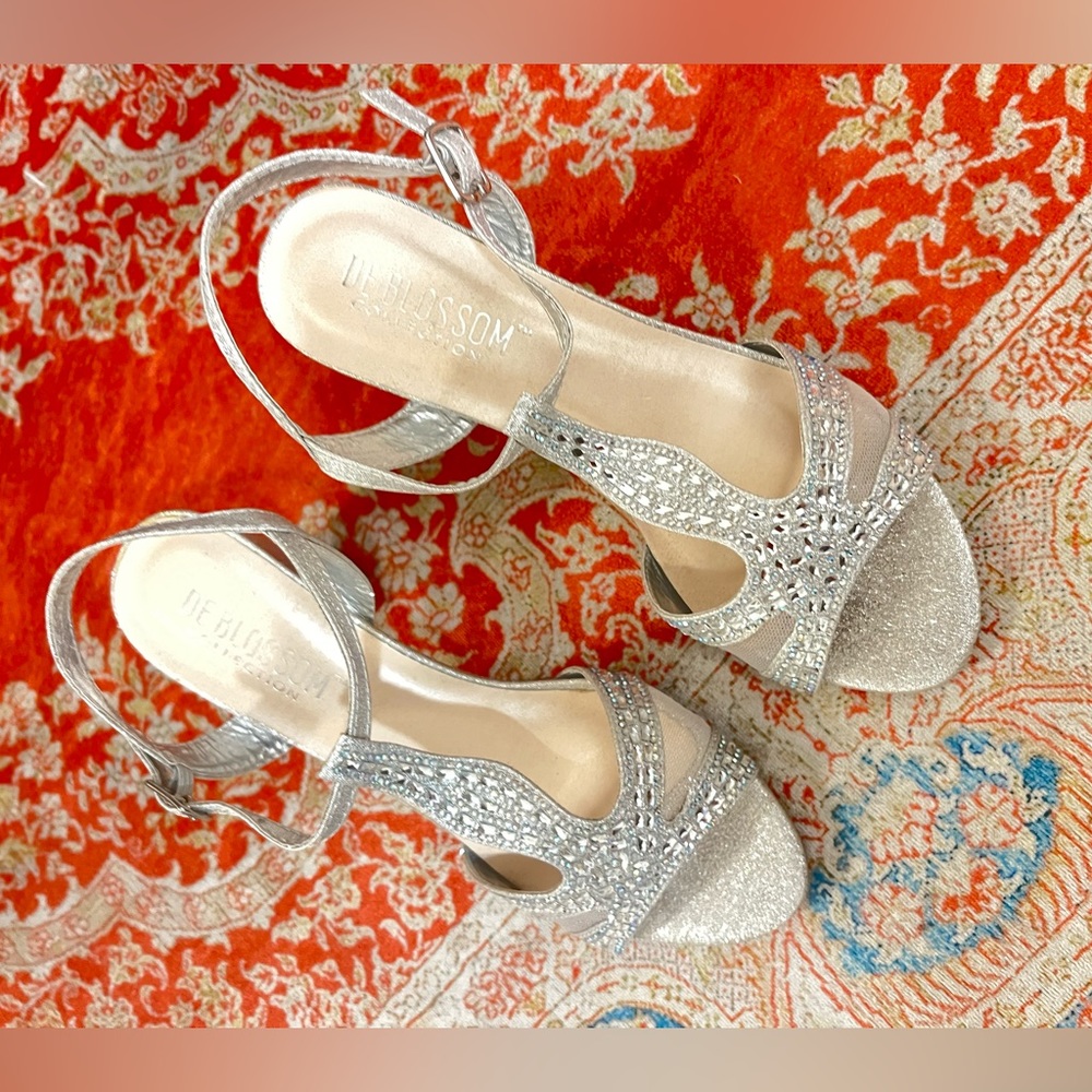 Silver Rhinestone Heels - Picture 2 of 12